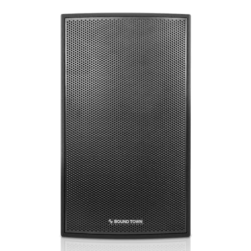 Image of Sound Town CARME Series 15 inch 2-Way Powered Professional PA DJ Speaker, Black with Onboard DSP, Birch Plywood for Installations, Live Sound, Karaoke, Bar, Church