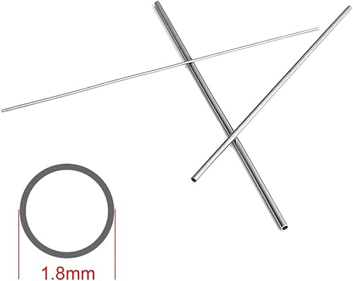 Miniatura 3 de REMSEY Tubo de acero inoxidable 304 superfino, diámetro exterior 0.071 in, grosor de pared 0.004 in, 0.008 in, 0.016 in, tubo SUS304 de micro