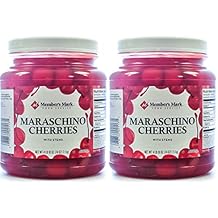 Maraschino Cherries with Stems, 74 Ounce Jar Pack of 2, Total of 148 Oz