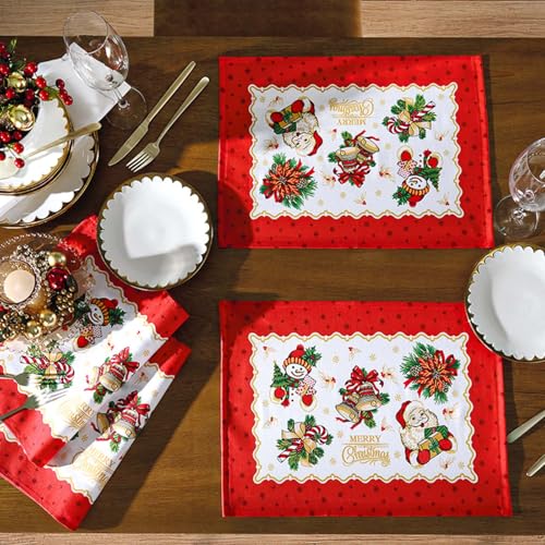 Dohler, Jogo Americano Natalino 6 Lugares Estampado Dohler Natal 111
