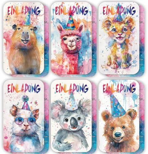 Ritter Einladungen Kindergeburtstag - 6 Stück Inkl. Umschläge Für Jungen & Mädchen