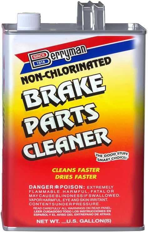 Berryman Brake Parts Cleaner (VOC Compliant, All 50 States) Heavy-Duty Degreaser - 1 Gallon Can (Pack of 4)