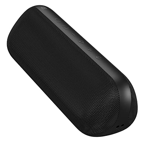 GOVO GOCRUSH 900 16W Bluetooth Portable Speaker, 25H Playtime with a 3600 mAh Battery, IPX7 Water & Dust Resistance, Multiple Inputs, AUX & Micro SD, ABS Fabric, TWS Feature, Voice Assistant (Black)