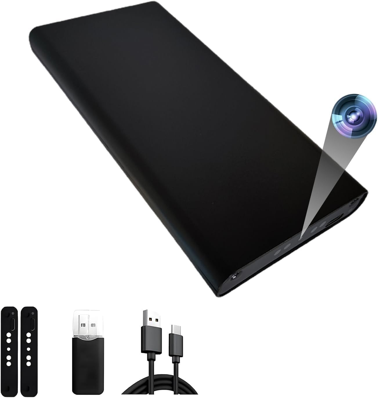 新品未使用　2K画質 隠しカメラ 10000mAh モバイルバッテリーカメラ 暗視機能 重力センサー スパイカメラ 動体検知 64GBカード付き ループ録画 監視カメラ 防犯カメラ ペット 小型カメラ 携帯便利 日本語説明書付 Amazon.co.jp: JINGRONGHUA 10000mAh 小型カメラ 隠しカメラ 55時間