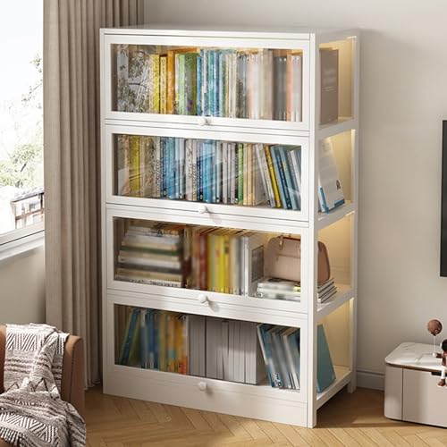 Transparent Display Cabinet, 3-Sided View Showcase for Living Room, Bedroom &amp; Home Office, Modern Glass Storage Unit, Stylish Home Decor Solution