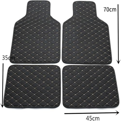 Alfombrillas Audi A6 Wagon C8 2018 coche cuero alfombras beige coche 4 piezas 3