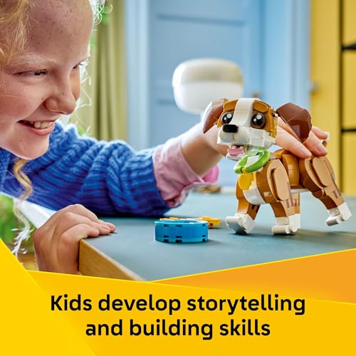 Image of LEGO Creator 3 in 1 Cute Animals: Playful Puppy Dog Building Toy - Bedroom Decor for Girls & Boys, Ages 8+ - Gift for Birthdays - Build a Dog, Squirrel, or Duck - 31382