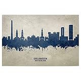 artboxONE Poster 30x20 cm Städte Erlangen Germany Skyline 