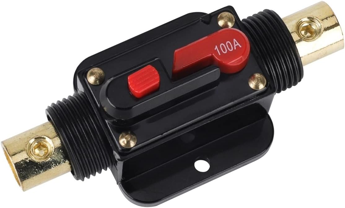 12V 24V Car Circuit Breaker 40A 50A 60A 80A 100A 125A 150A Suitable Self-Recovery Fuse with Power Protect Fuse Holder Switch(OneColor)