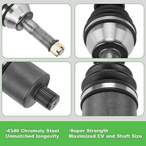 Image of CV Axle Rear Assembly for Polaris 2013-2018 Ranger Crew /XP 900, 2017 2018 Ranger XP 1000, 2015 Ranger 570 Full-Size, 2016 570 Crew /XP, 2pcs Left /Right Half Drive Shaft Replace for 1332947
