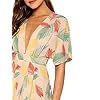 Floerns-Womens-Ditsy-Floral-Plunge-Neck-Knot-Front-A-Line-Short-Dress Floerns Women's Tropical Floral Plunging V Neck Tie Open Back Summer Short Dress Multicolor M