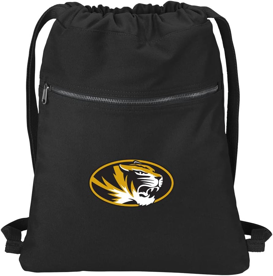 Broad Bay University of Missouri Drawstring Backpack RICH CANVAS Mizzou Cinch Bag
