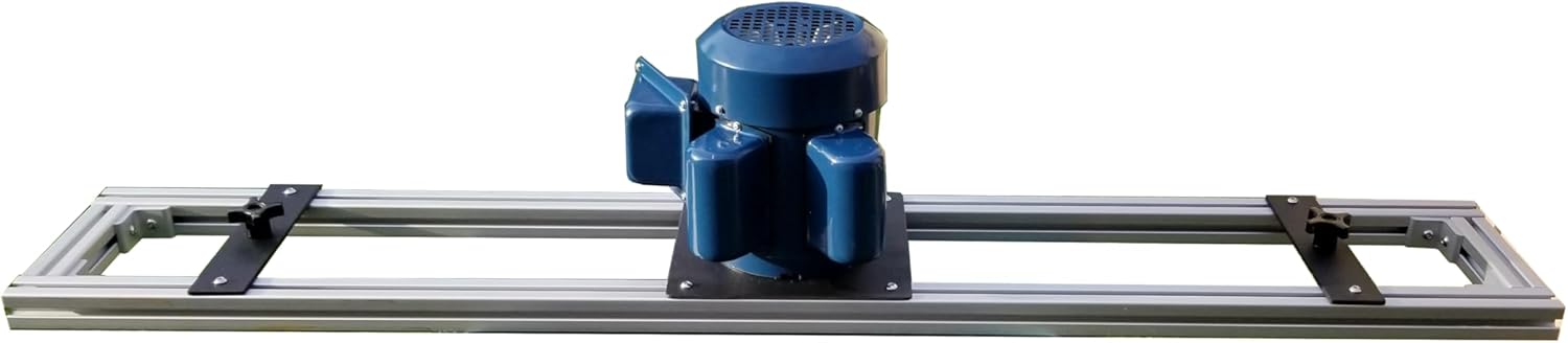 Generic IBC Tote Mixer - Open Top Drum Mixer, 1/2 HP, 115/230V Single Phase, Industrial Quality, US Made., Silver/Black, DDBM.5BAM