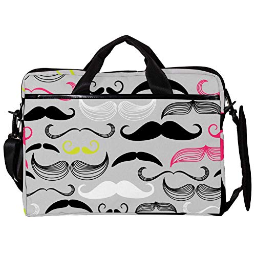 Bolso bandolera para portátil de 14 a 15,4 pulgadas con diseño original de bigotes