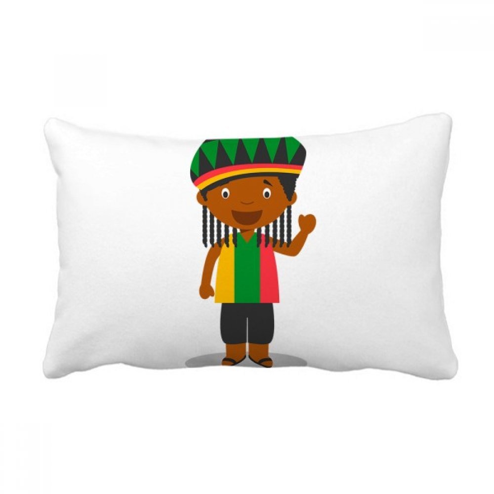 Coussin oreiller lombaire soulagement du dos 16x24 pouces motif cartoon pour canapé ferme