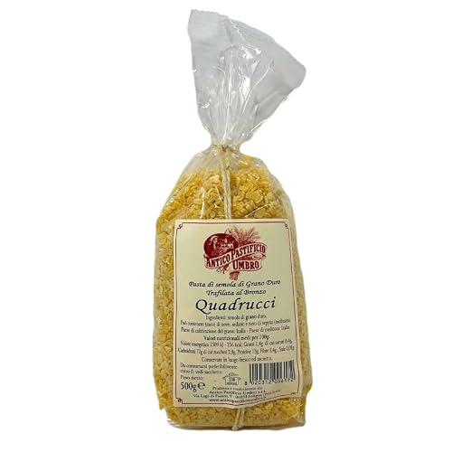 Antico Pastificio Umbro - Quadrucci TRAFILATA AL BRONZO - PACCO DA 500 GRAMMI (3 Confezioni)