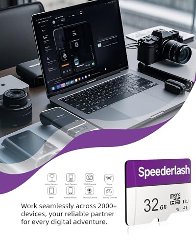 Image of Speederlash Micro SDHC Memory Card 32GB 2Pack, 90MB /s, U1, A1, with Adapter