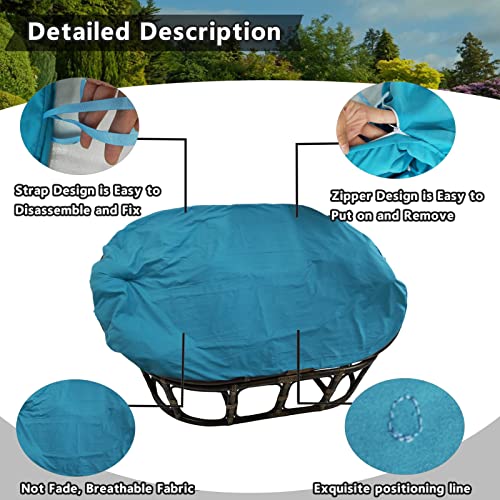 TDHLW Papasan Slipcover, Papasan Double Cushion Cover, Papasan Double Chair Cushion Covers Only, Outdoor Indoor Cushion Waterproof Slipcover for Papasan Wicker Egg Chair,Beige,67 * 47in