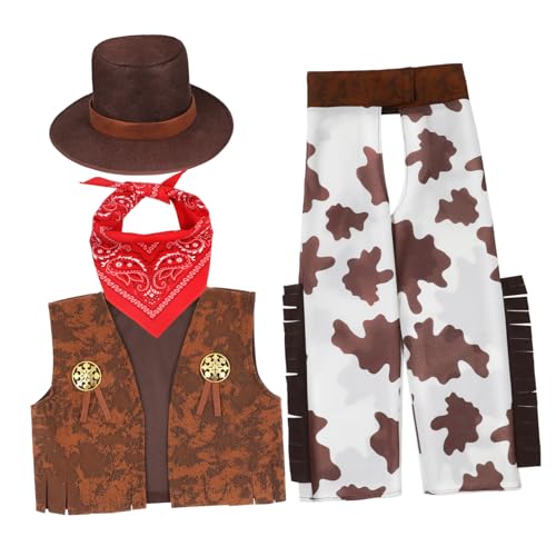 Healvian 1 Juego Vaquero Cosplay Traje Víspera De Todos Disfraz De Vaquero Para Traje De Vaquero Para Bebé Traje De Vaquero Para Poliéster