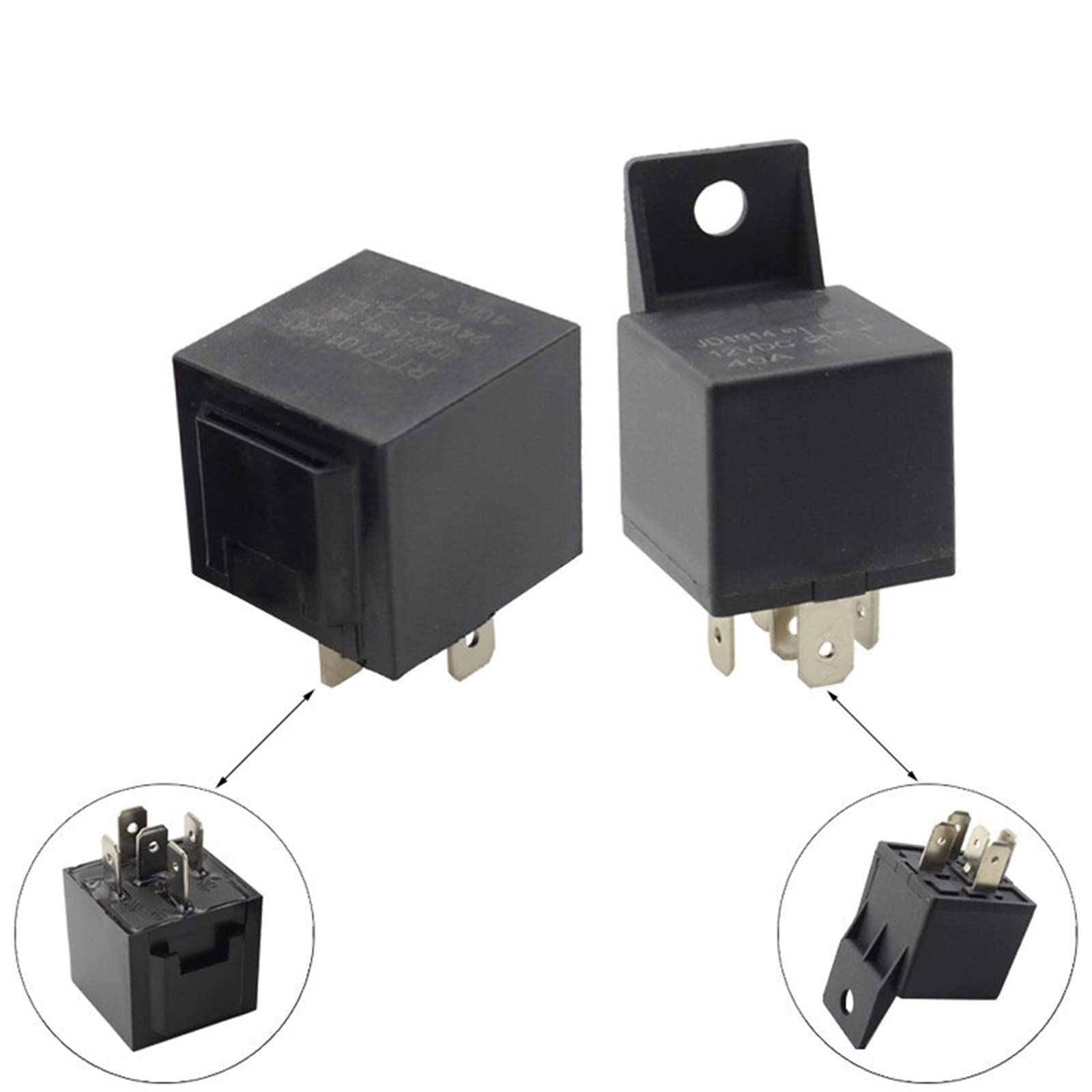 Relé de 5 pines 12V 40A con contacto de aleación de plata automotriz