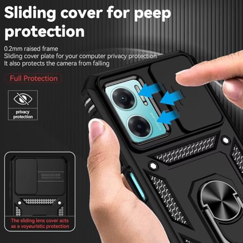 Funda para Redmi Note 11E y Redmi 10 5G con protector de pantalla y tapa de cámara 2