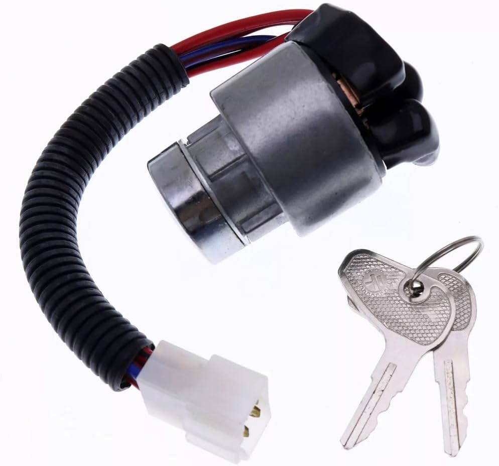 Compatible 5-Wire Ignition Key Switch for Kubota Tractor L2501 L2600 L2800 L3400 MX4700 MX5000 MX5100 TC020-31822 TC020-31820 32430-31820