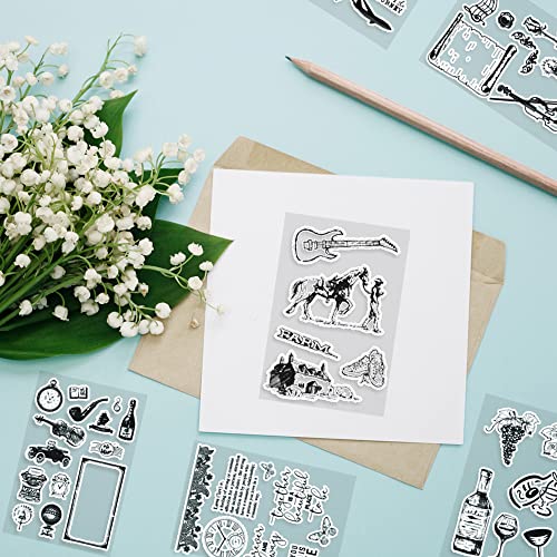 Pilikoll 6 Pezzi Retrò Timbri Trasparenti per