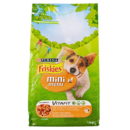 FRISKIES Croquettes Chien Mini Menu Poulet Légumes 1,5KG