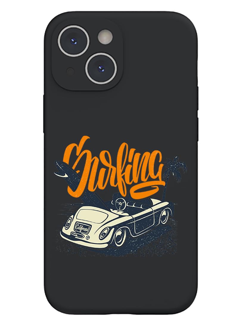 Protective Slim Fit Case Liquid Silicone Cover with Full Body Protection Anti-Scratch Shockproof Case For iPhone 15 Black - The beatles copy