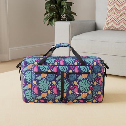 Image of Woogwin Travel Duffel Bag Large Foldable Waterproof Overnight Bag for Beach Swim Bags Pool Sports Gym