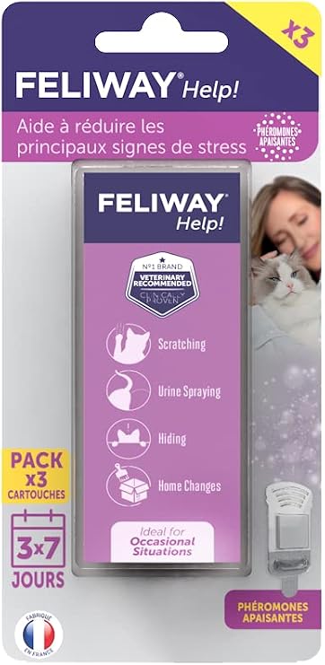 View of FELIWAY Help! Anti-Stress for Cats Economy Pack 3 x 7 Days : Amazon.com ...