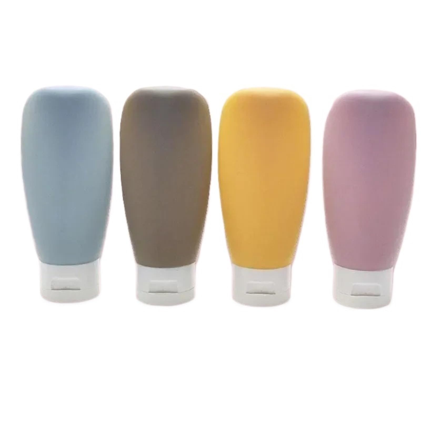XIEHYA 4Pcs/Set Refillable Bottle 60ml Soft Lotion Container Squeeze Tube Empty Portable Travel Shampoo For Toiletries(Matte Colorful)