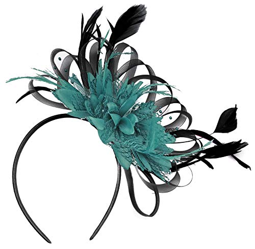 Cerchietto per capelli con piume di tè e cerchio