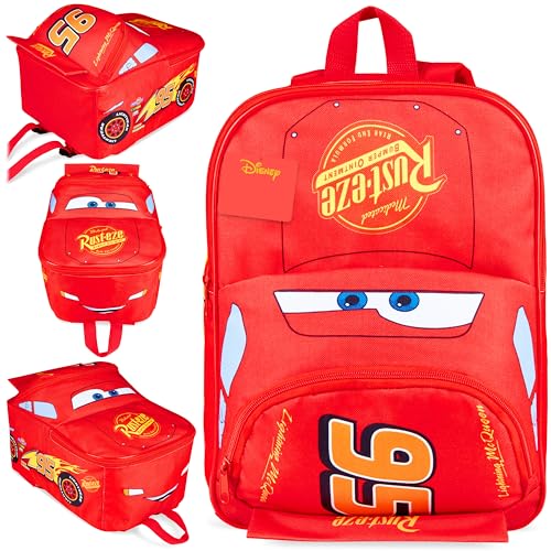 Disney Cars Rucksack Kinder Größenverstellbar Lightning McQueen Kinderrucksack Jungen und Mädchen Geschenk Idee
