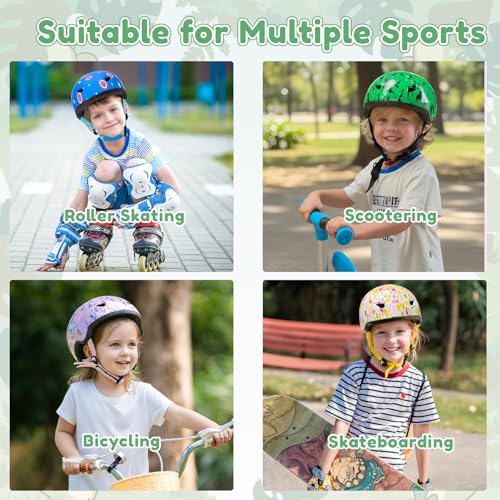Image of Toddler Bike Helmet with Gloves and Backpack Set, 3 Sizes for Baby Infant to Kids Ages 1-3 3-5 5-8+, Adjustable Boys Girls Bike Helmet for Bicycle /Scooter /Skateboard /Roller Skate