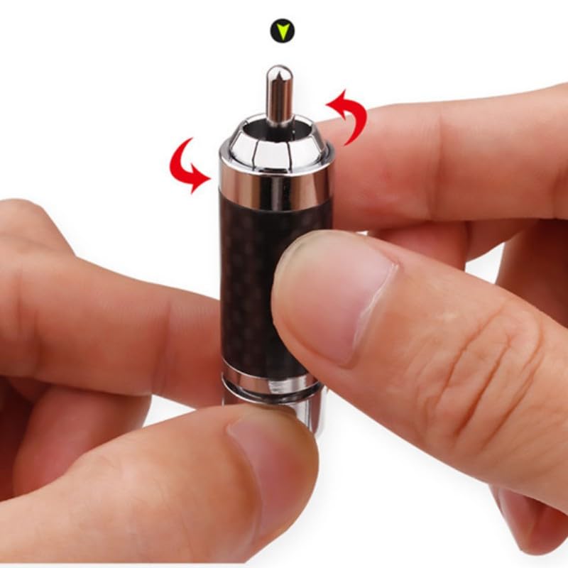 złącza RCA Polerowane rodowo złącza audio do kabli wzmacniaczy, zaciski głośników elektronicznych z włókna węglowego (rozmiar : 50 szt., Kolor: Czerwony)