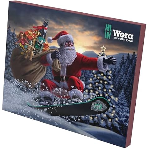 Wera 05136609001 Advent Calendar 2024 - Tool Advent Calendar, 25 Pieces Including Unique and Innovative Mix of Screw Tools as well as Salt and Pepper Shakers in Wera Design Cover