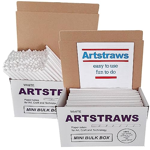 Amazing Arts and Crafts Amazing Arts and Crafts Artstraws White Paper Straws School Maxi Pack Art Straws 6mm