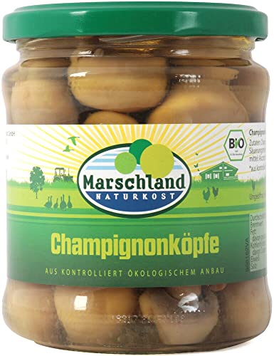Marschland Champignonköpfe im Glas (330 g) - Bio Cover