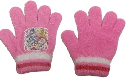 Amazon Co Jp 手袋 キッズ 子供 伸びる手袋 防寒 女の子 スタートゥインクルプリキュア トドラーピンク 服 ファッション小物