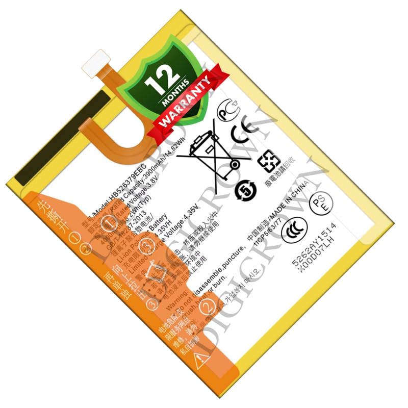 Image of Original HB526379EBC Battery Compatible for Huawei Y6 Pro (2015) (TIT-AL00, TIT-U02, TIT-L01, TIT-TL00) - (4000mAh) - 1 Year Warranty