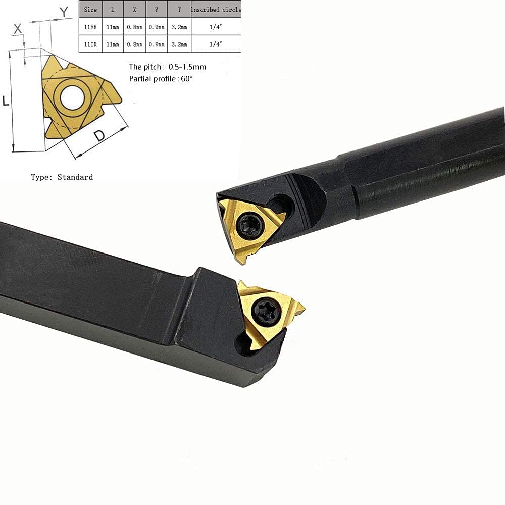 S16Q-SCLCR09 with 10pcs CCMT32.51 + SNL0016Q16 + SER1616H16 Threading Holder + 16ER AG60 Gold Inserts +SER1010H11+SNR0010K11+5pcs 11ER A60+11IR A60 Threading in