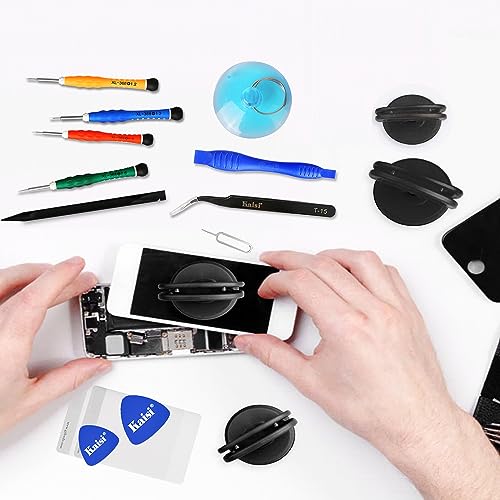 Image of Kaisiking 2 PCS Screen Suction Cup LCD Screen Opening Tools Screen Replacement Tools for iPhone,iPad, iMac, MacBook, Tablet, Laptop,Etc.（Black）