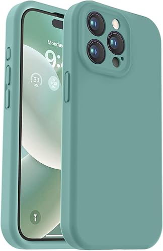 Vooii Funda compatible con iPhone 15 Pro, silicona líquida Defender mejorada, protección mejorada de la cámara forro de microfibra suave