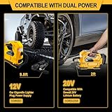 Cordless Tyre Inflator Air Compressor for Dewalt 20V Li-Ion Battery, Portable Battery Auto Tyre Pump 150 PSI with LED Light, Digital Air Pump for Car Motorcycle Bicycle - Image 5