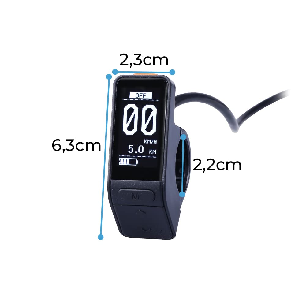 SW102 Display, kompatibel zu Bafang BBS01 BBS02 BBSHD,33mm-Display, OLED, Bordcomputer, E-Bike, Elektrisches Fahrrad, Pedelec
