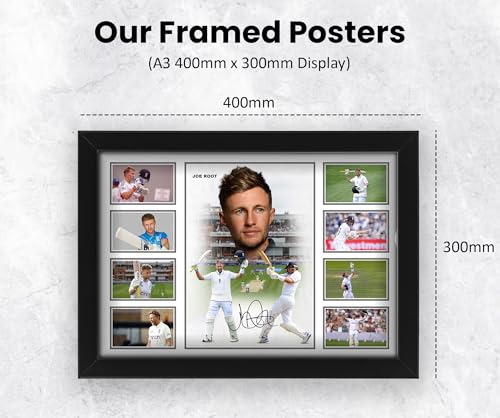 Poster Joe Root dédicacé édition limitée cadre A4 de collection - 3