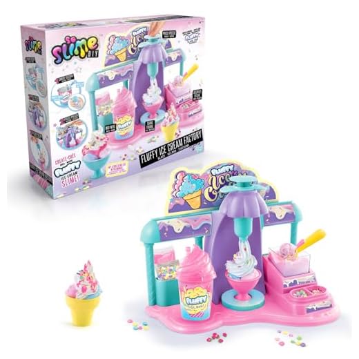 So Slime DIY Fluffy Ice Cream Factory, Create Slime Ice Cream, 3 Slime Styles, Fun Decorations + Accessories, Safe Glue-Free Slime, Ages 6+