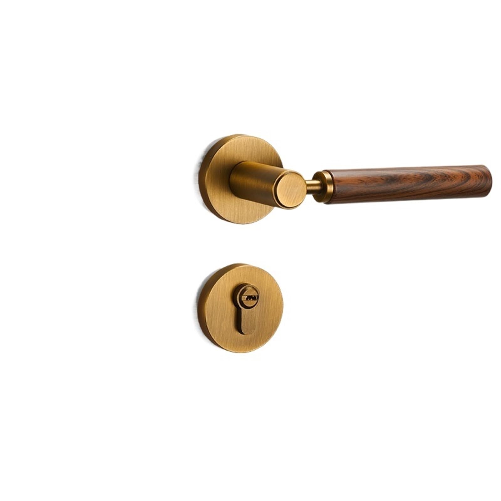 Yshiuol A4 Door Handles Zinc Alloy Bedroom Door Lock Handle Set Silent Security Indoor Universal Deadbolt Household Hardware For Home And Office(A4)