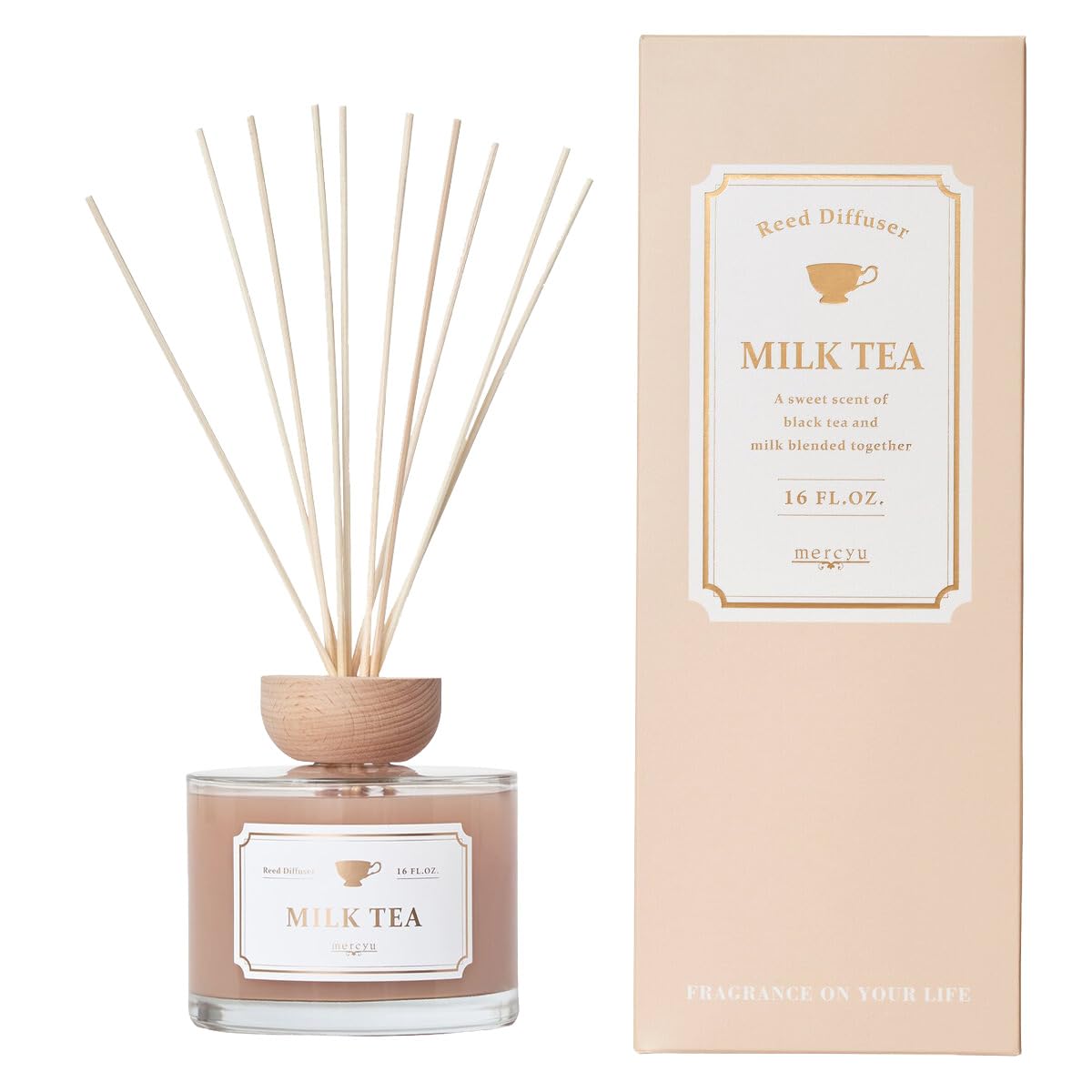 Amazon.co.jp: MERCYU リードディフューザー 500ml ミルクティー